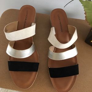 Lucky Brand women’s tri color sandals